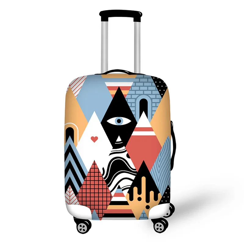 Необычные черно-белые клетчатые принты Чехлы для багажа, чемодана, Защитные чехлы для путешествий, аксессуары для путешествий, эластичные чехлы - Цвет: 7176