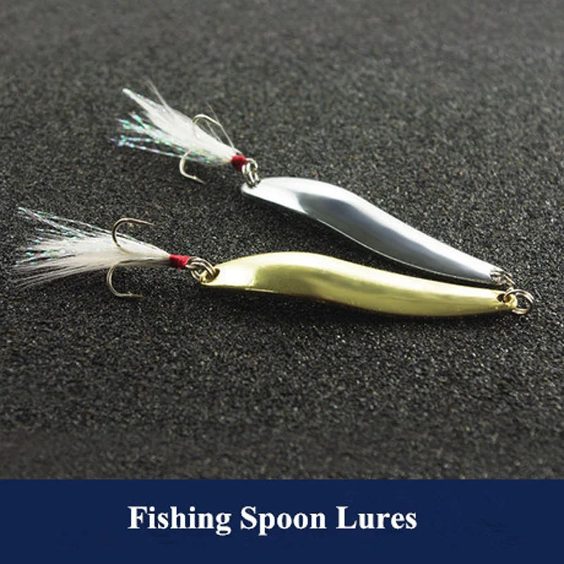 Fishing Single Curve Spoon Lures Classic Jigbait Spoons Long Range