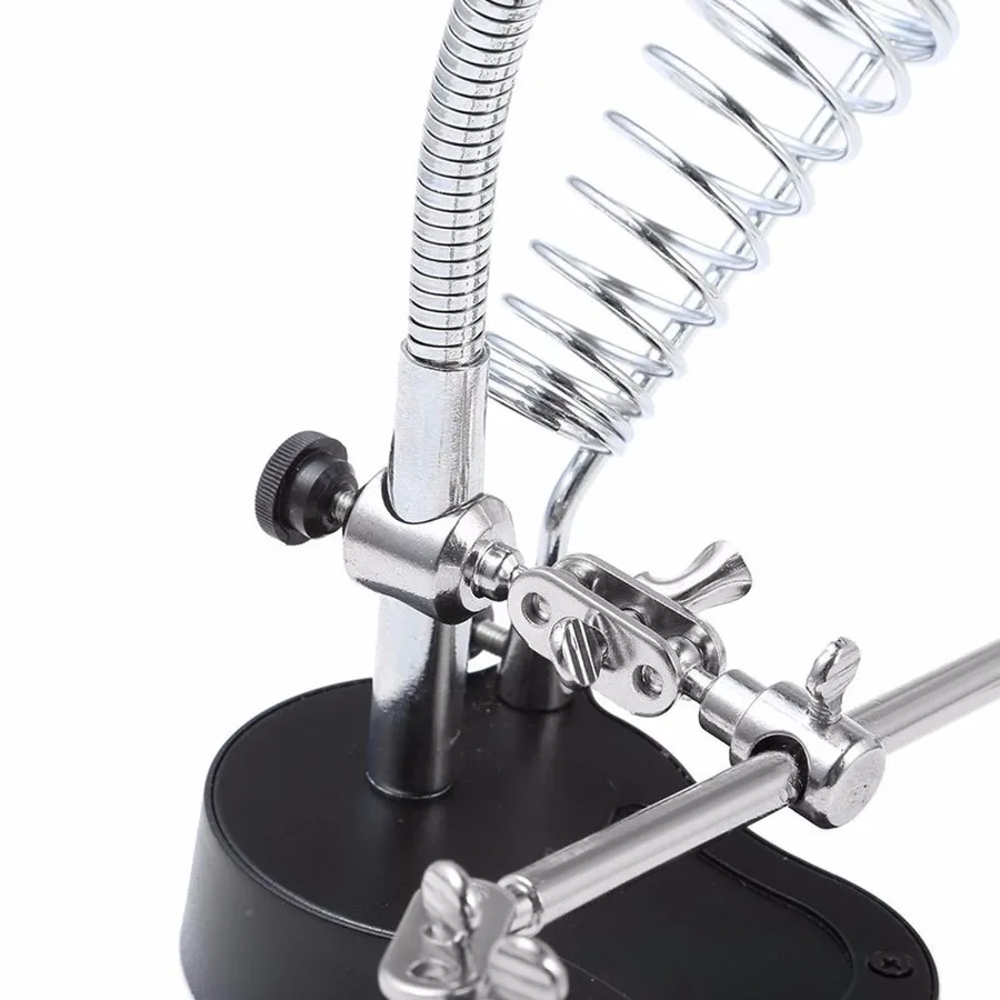 Najtaniej Hilda wielofunkcyjny klips urządzenie powiększające elektryczne żelazko szkło powiększające stały styl pulpit lupy 3.5X 12X z LED światła