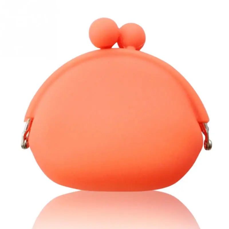 Женский новый стильный милый силиконовый круглый кошелек для монет карт