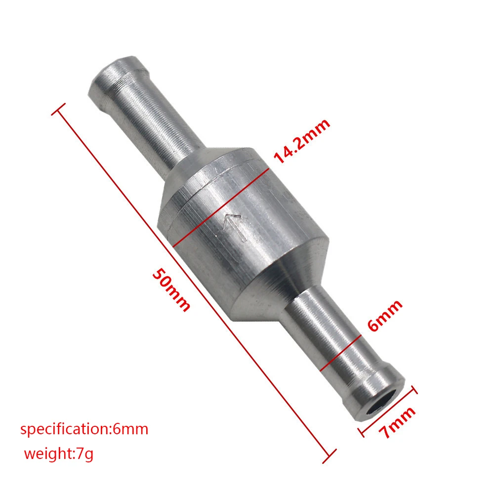 6 мм/8 мм/10 мм/12 мм Автомобильный вакуумный шланг масляные водяные насосы алюминиевый сплав односторонний топливный обратный клапан бензиновый дизель