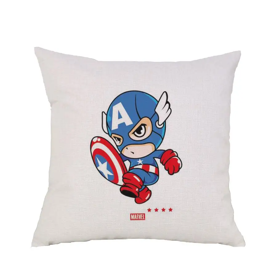 

American Pop Style Super Heros Cushion Cover Captain America Superman Iron Man Batman Pillow Covers Sofa Chair Linen Pillow Case