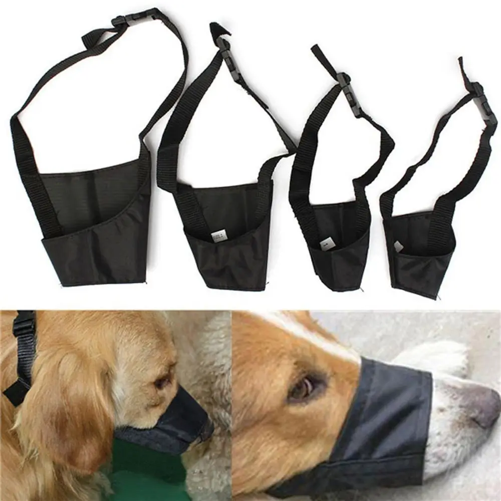 1 PC Adjustable Mesh Dog Muzzle Grooming Nylon Mask Mouth Muzzle Closed