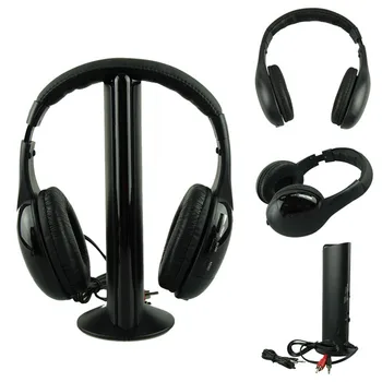 

5IN1 Wireless Earphone Headphone Casque Audio Sans Fil Ecouteur Hi-Fi Radio FM TV MP3 MP4 Stable connection #30