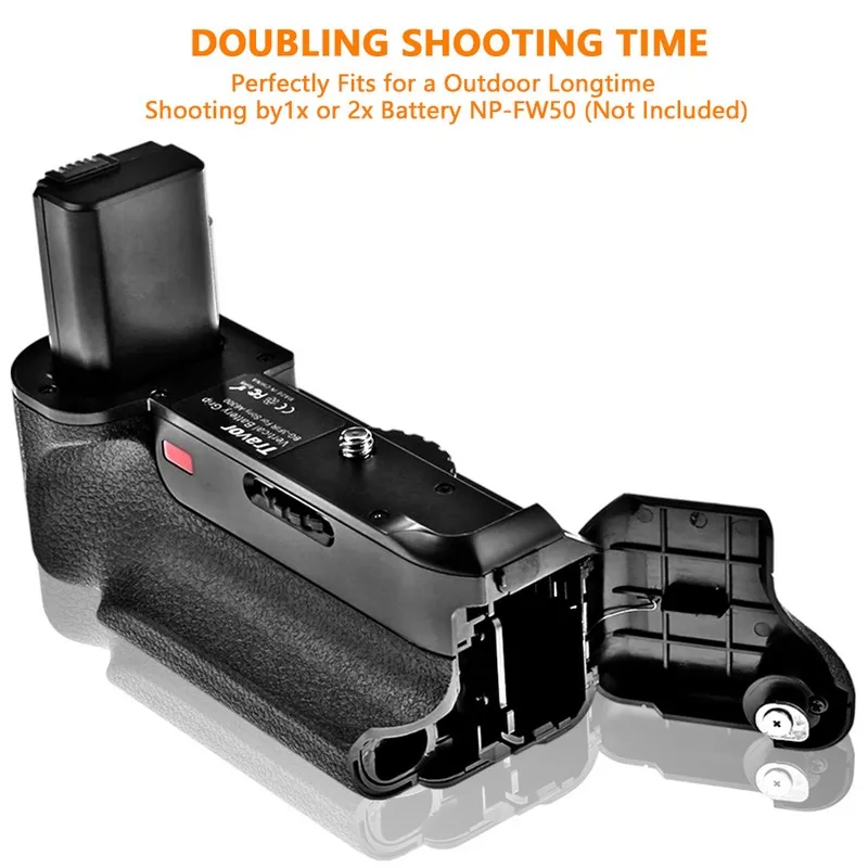  Travor Battery Grip with IR Function Cable Connector for Sony Alpha A6000 Camera