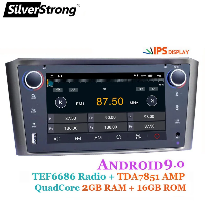 Excellent SilverStrong Android9.0 Car Radio Navi for TOYOTA Avensis 2din Car Navigation android9.0 2din 2