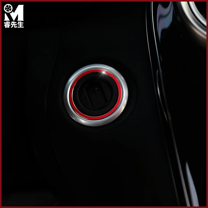 

Car-styling Auto Start Stop Engine Push Button Key Trim Ring Stickers For Mercedes Benz C Class W205 C180 C200 C250 C300 C400