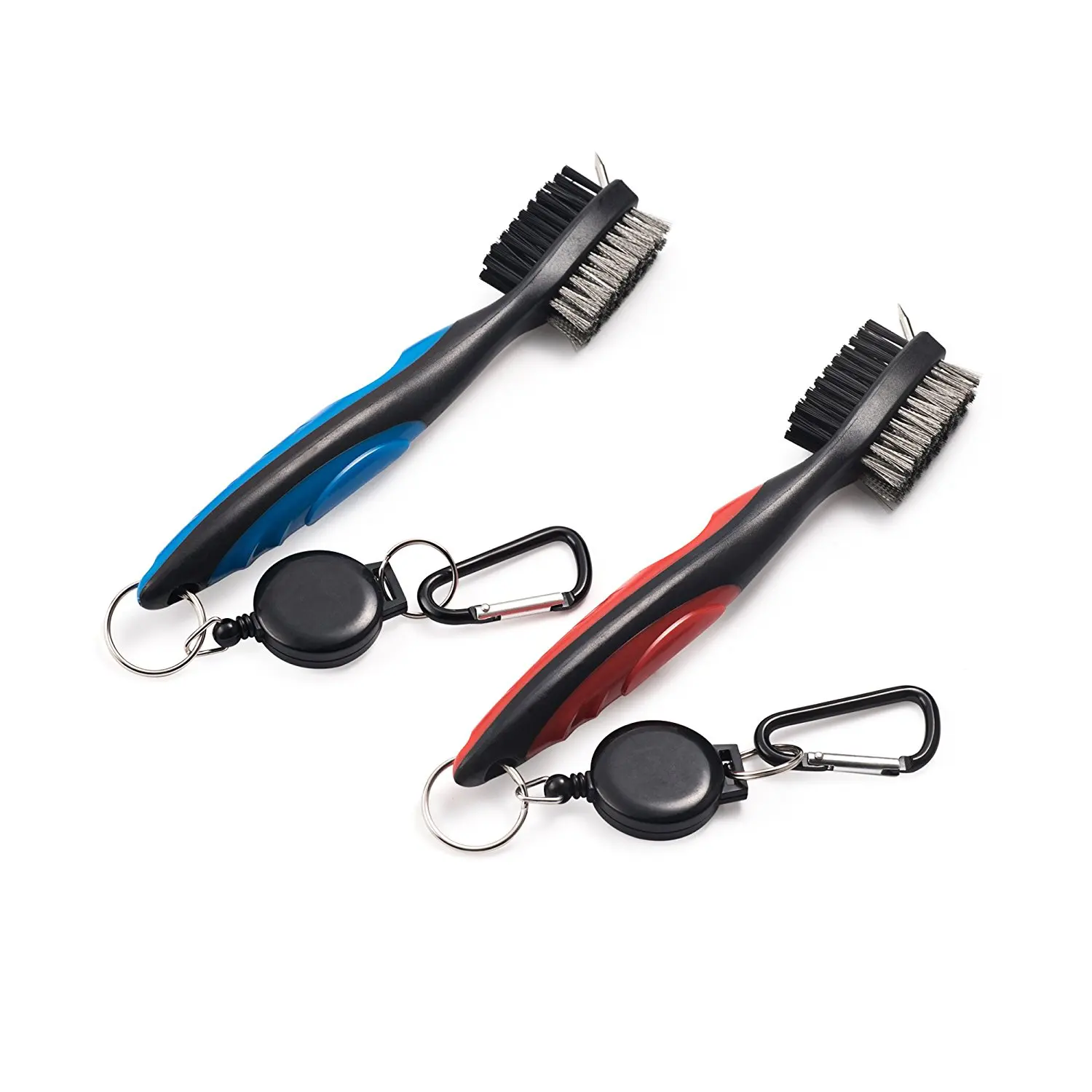 1 pcs Golf Brush Groove Cleaner Double Sided Nylon Bristle Cord