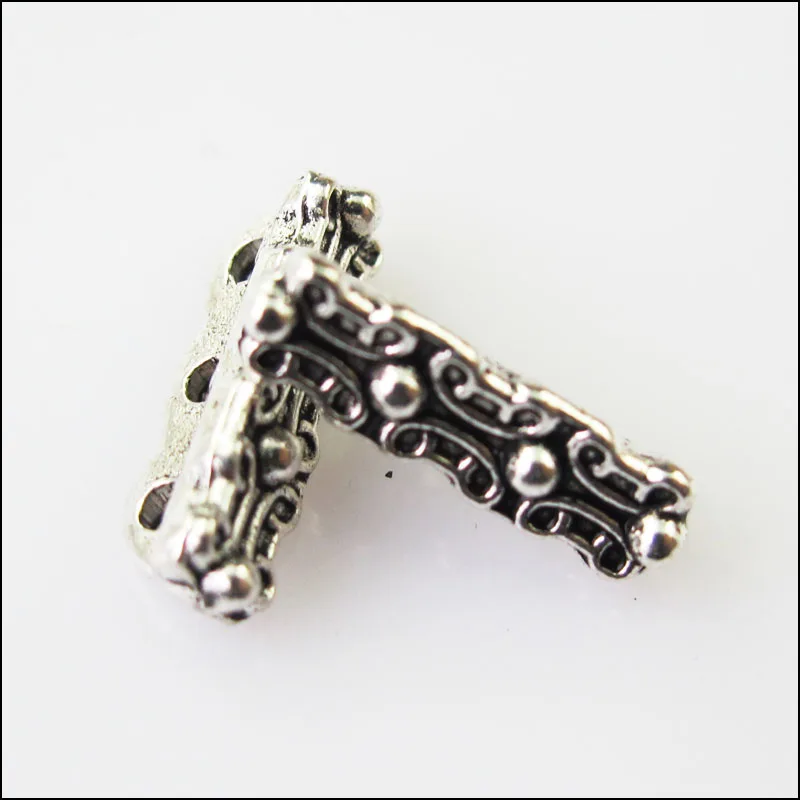 18Pcs Antiqued Silver Tone 3Holes Spacer Beads Bars Charms Connectors 4x14mm