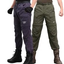 Тактические брюки темно-синие уплотнения спецназ брюки армейский спецназ OPS штурмовая камуфляжная быстросохнущая Военная тонкая Сменные брюки