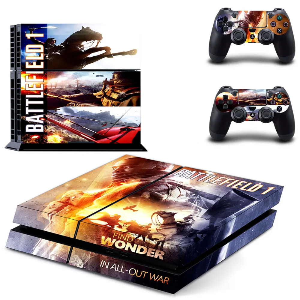Игра поле боя 1 PS4 кожи Стикеры наклейка для Sony Игровые приставки 4 консоли и 2