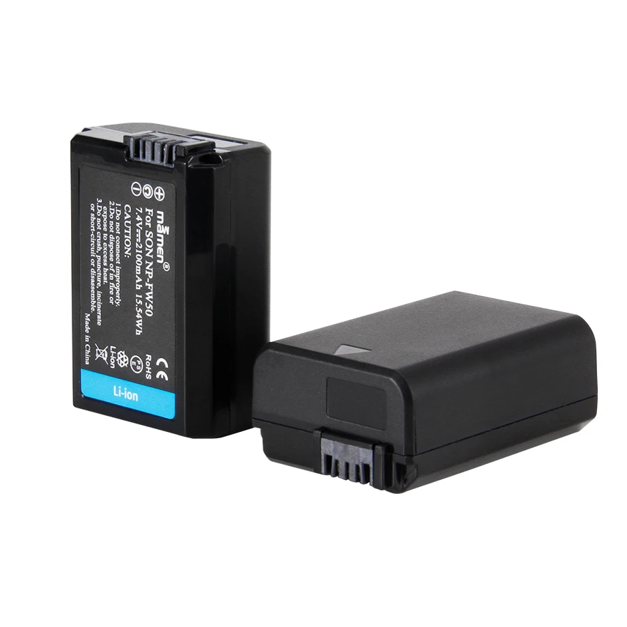 Billig Mamen 2100mAh NP FW50 NP FW50 NPFW50 Kamera Batterie Für Sony A5000 A5100 A6000 A6100 Wiederaufladbare Ersatz Lithium Batterien