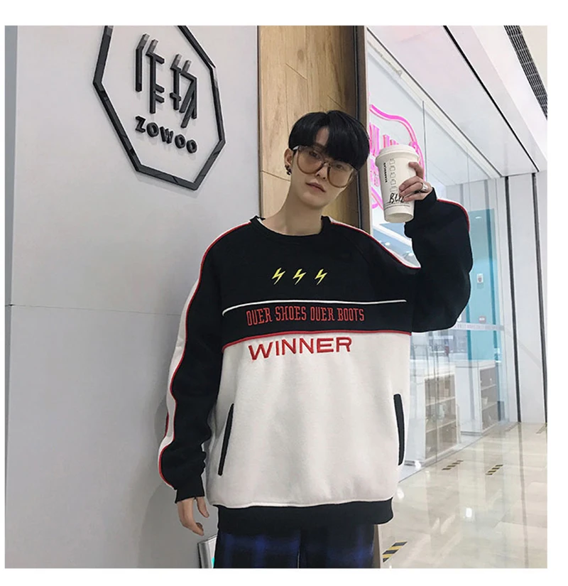Patchwork Oversize Windbreaker Pullover Jackets Male Coats Vintage Varsity Jacket Men Fashions  (16)