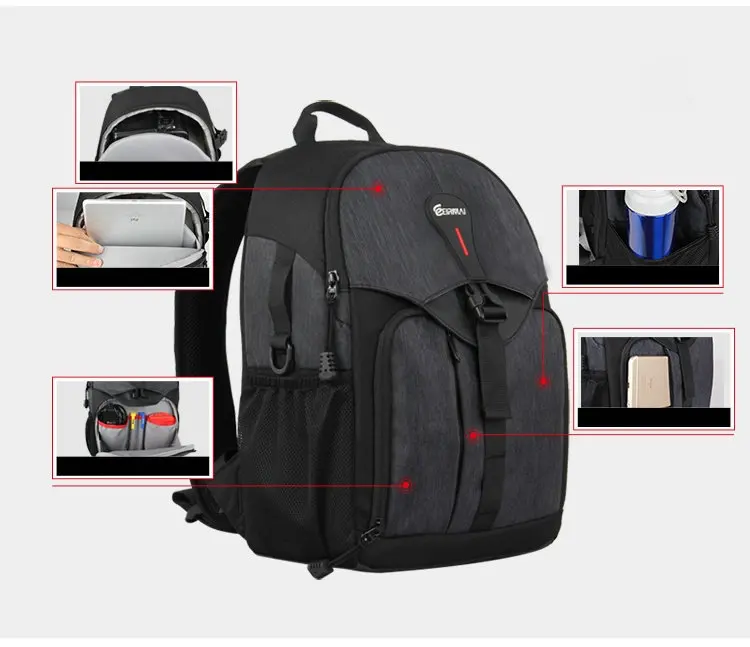 NEW Waterproof BACKPACK DSLR SLR Camera Case Bag For Nikon Canon Sony Fuji Pentax Olympus Leica Outdoor Photograph D2830 | Электроника