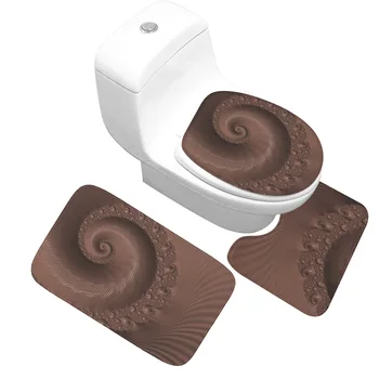 

Non-slip Bath Carpet 3 Piece Bath Rug Set High Quality Flannel Thickening Bathroom and Toilet Mat Absorbent Bath Floor Mat