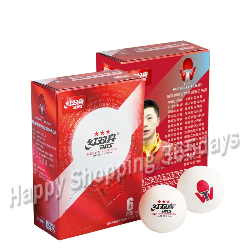 

DHS 2019 latest ITTF WORLD TOUR 3-Star Table Tennis Balls (D40+ Special Version, 3 Star Seamed ABS) Plastic Ping Pong Balls