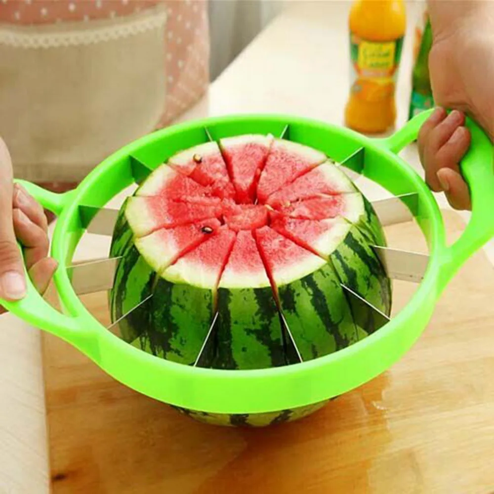 Hot Summer Large Watermelon Melon Slicer Stainless Steel Fruit Cutter Home Kitchen Convenient Divider Tools Kitchen