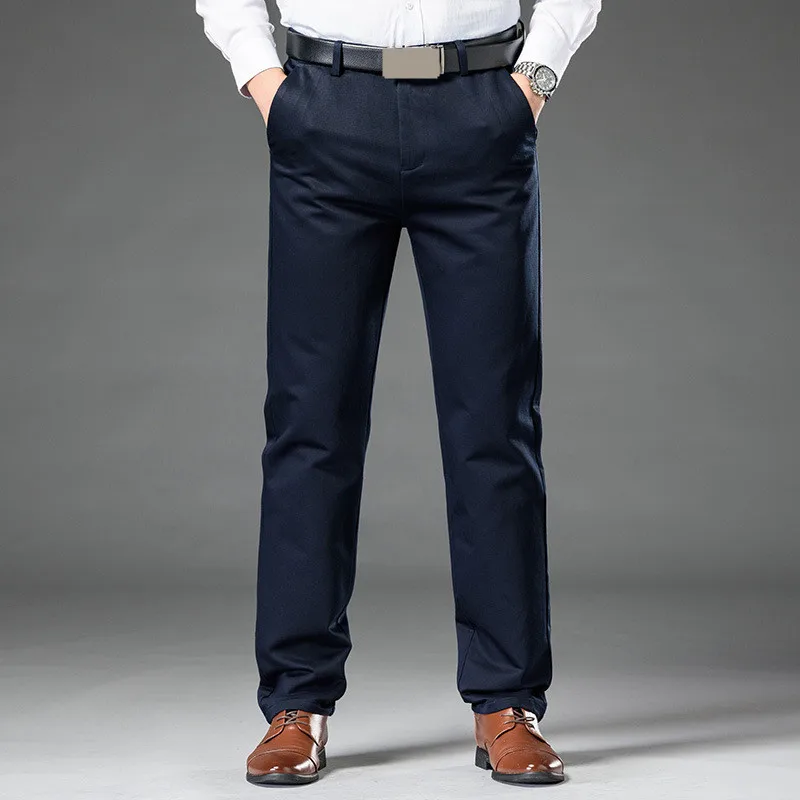 MRMT 2018 Брендовые мужские повседневные брюки свободные прямые папы брюки среднего возраста с высокой талией брюки для мужчин хлопковые брюки