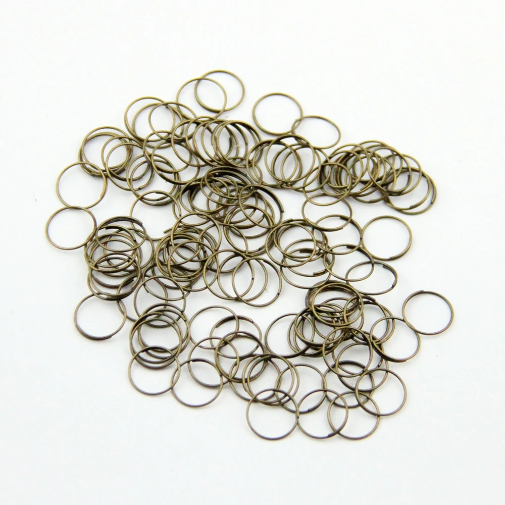 

12mm Bronze Metal Rings Connectors Handmade Components Chain Connectors