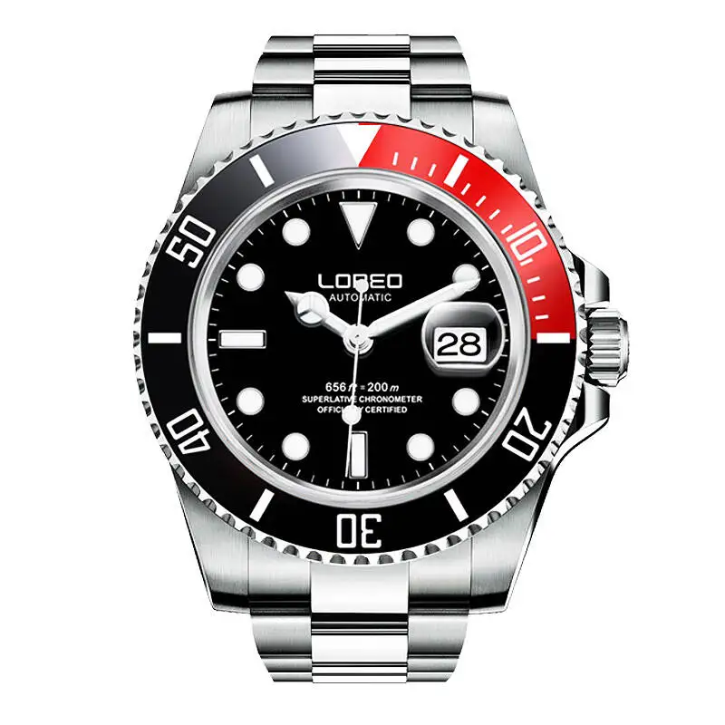 

LOREO 9201 Germany watches diver 200M oyster perpetual automatic Mechanical Pro Diver Analog Automatic Stainless Steel Sports