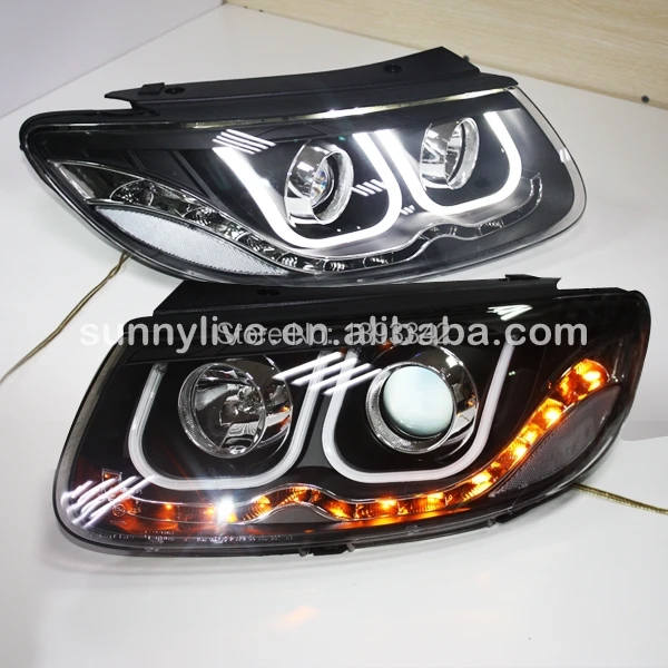 

For Hyundai Santa Fe Angel Eyes LED Head light U Type 2006-2010 year LDV2