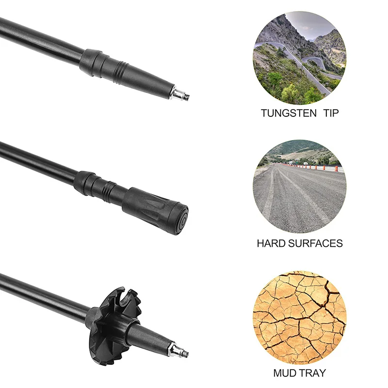 Hitorhike Outdoor Viagem Camping Caminhadas Escalada Bengala 6061 Alumínio Alloyalpenstock Esqui Trekking Pole 1 Par Chegada 20 Cheap Bengalas