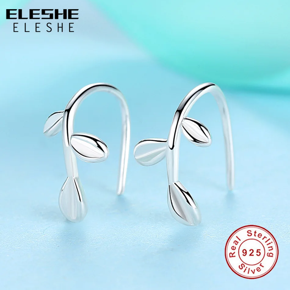 ELESHE новые трендовые 925 пробы серебряные серьги Bijoux винтажные маленькие серьги-гвоздики для женщин, хорошее ювелирное изделие brincos