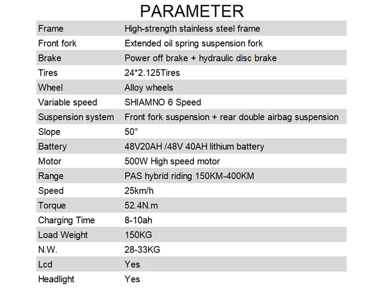 24 дюйма внедорожный Электрический велосипед 48V500W Электрический велосипед 48V20AH-40AH литиевая батарея передние и задние двойная подвеска для е-байка
