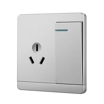 

China ccc Standard Wall socket,Grey 86 Style Plug adapter Socket Outlet,Flame retardant PC, tin phosphor bronze,AC 220-250v