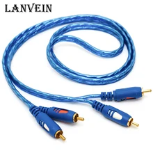 New brand 1.5m 3m 5m Jack 2 RCA Audio Cable to 2 RCA Aux Cable for Edifer Home Theater DVD VCD iPhone Headphones