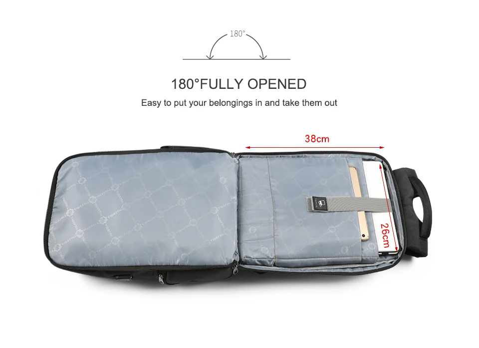 Tigernu nova fashion15.6 portátil mochila de carregamento