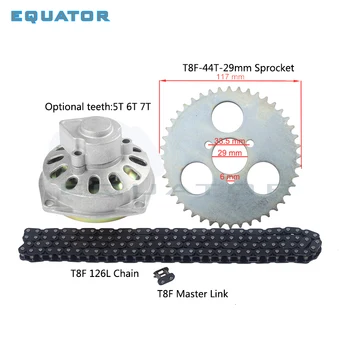 

T8F Gearbox Sprocket and Chain Clutch Drum Gear Box for 47cc 49cc 2 Stroke ATV Quad Go Kart Buggy Dirt Pocket Mini Motor Bike