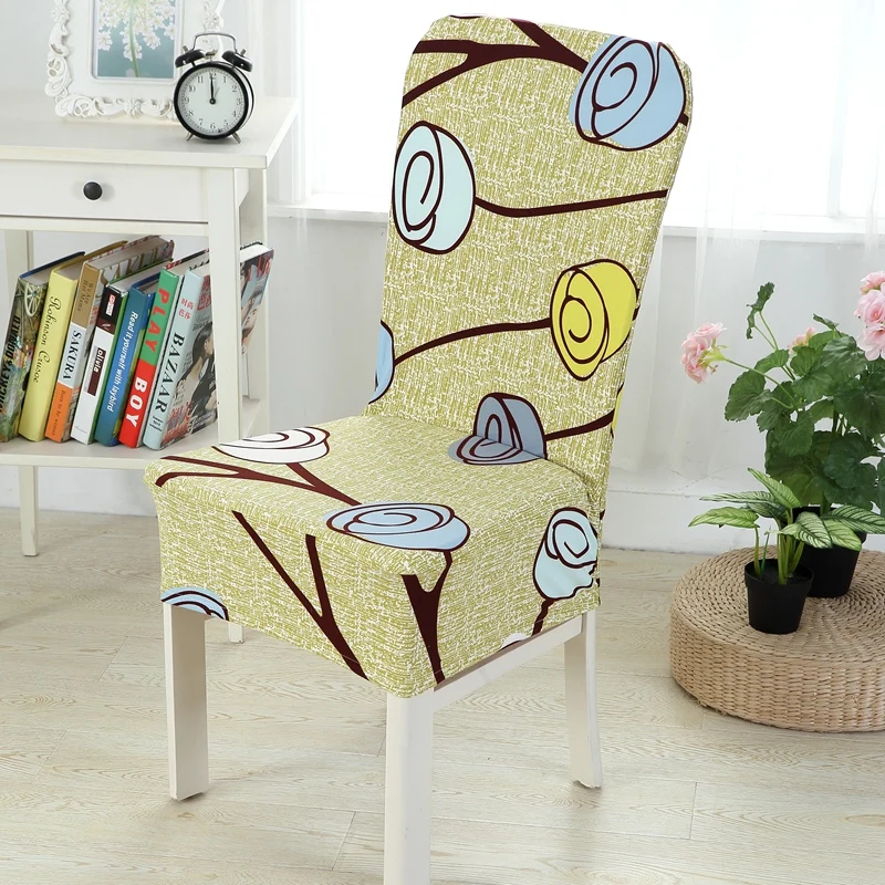 

SunnyRain 4/6-Piece Elastic Chair Cover Set Chair Protect For Dining Chair Covers housse de chaise fundas para sillas