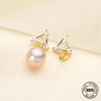 

Fashion Pearl Earrings Accessories 925 Sterling Silver Earrings Findings Earrings Jewelry Parts Fittings Mountings DIY Girl Gift