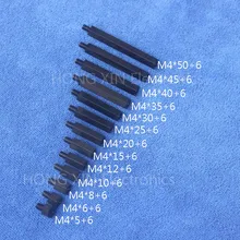 M4*5/6/8/10/12/15/20/25/30/35/40/45/50+6 Black 1 pcs Nylon Standoff Spacer Standard M4 Plastic Male-Female