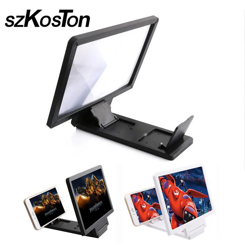 

Hot 3D Movie Screen Enlarge Magnifier HD Projector Portable Folding Stand For Mobile Phone Lens Table Mobile Phone Holder