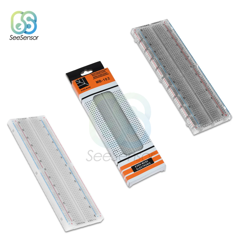 

Breadboard 830 Point Solderless PCB Bread Board MB-102 MB102 Test Develop DIY for arduino