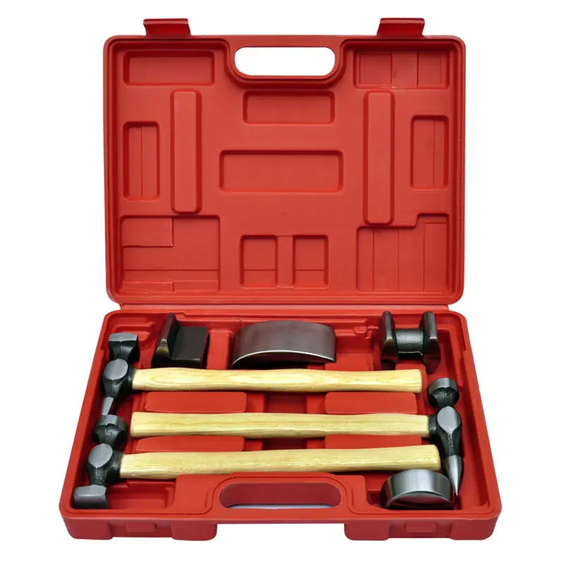 

Generic 7pc Car Auto Bodywork Body Beating Beater Panel Dent Repair Tool Kit Hammer Set