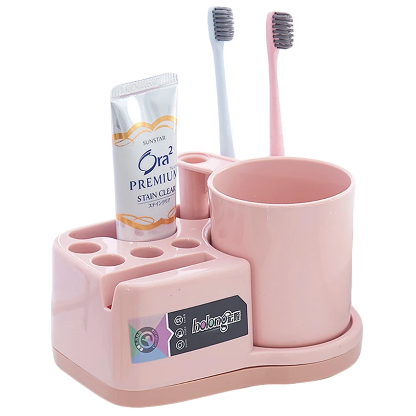 Creative Bathroom Toothbrush Holder Cup Set Three Family Bathroom
