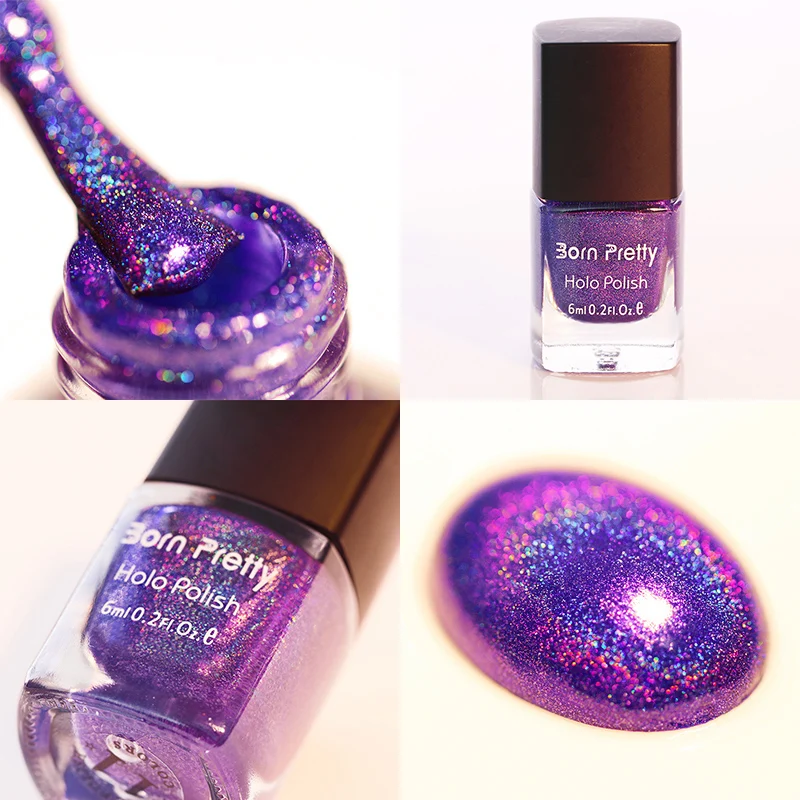 1 Bottle 6ml Born Pretty Holographic Polish Holo Glitter Nail Polish