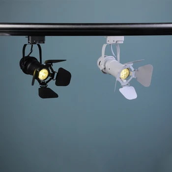 

Retro Loft track light adjustable lifting light living room pub Bar stage restaurant cafe lamp cloth store shop dome light
