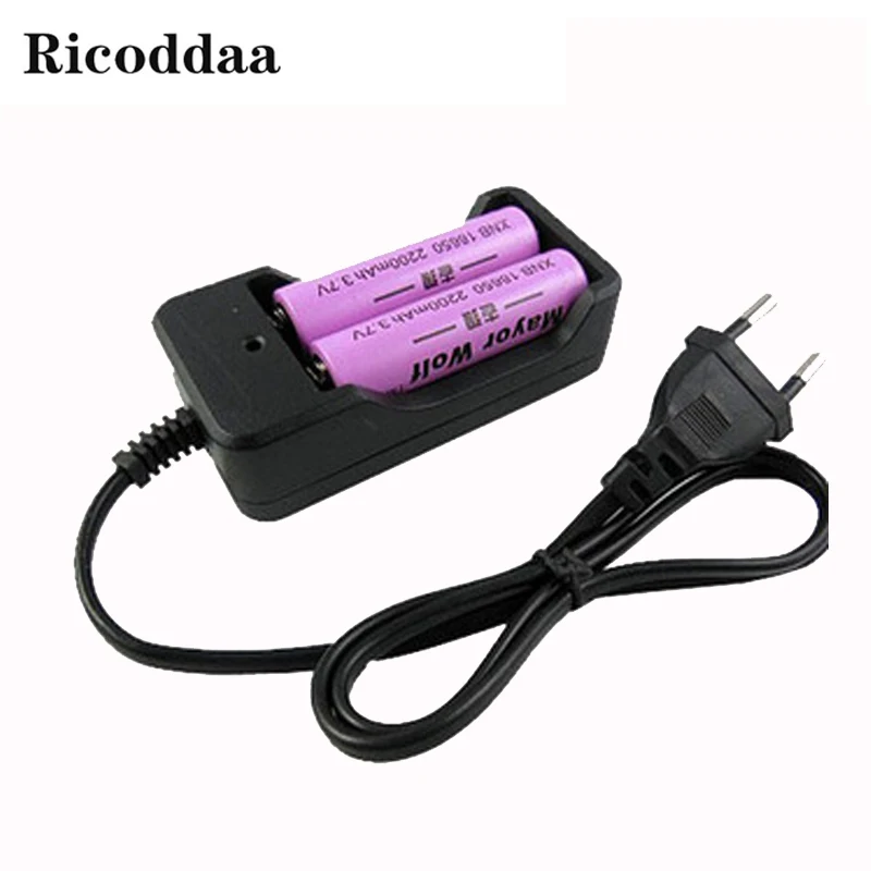 

18650 Battery Charger 2 Slots AC 110V 220V Dual For 18650 Charging 3.7V Rechargeable Li-Ion US EU Plug
