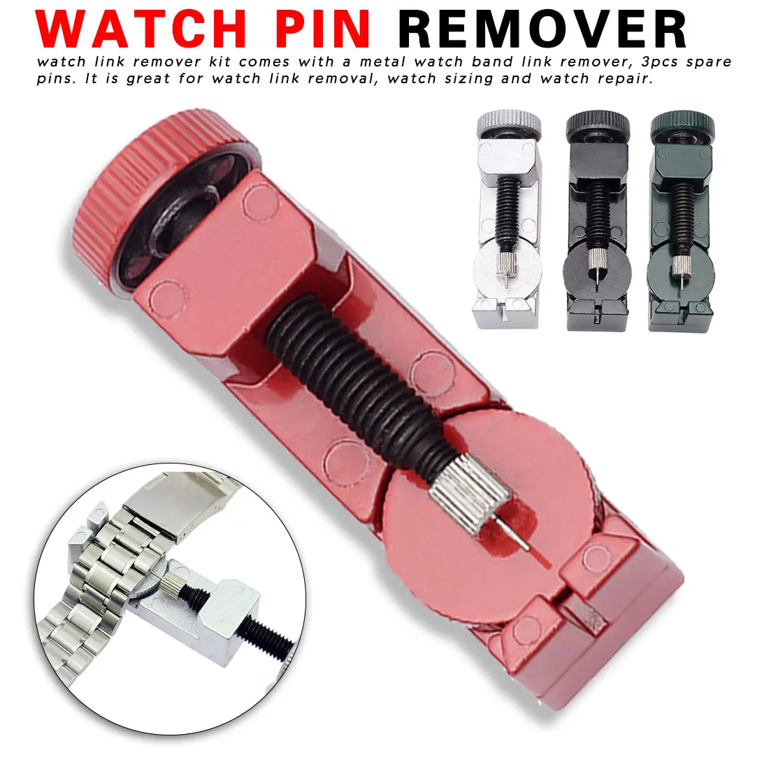 

Watch Link For Band Slit Strap Bracelet Chain Pin Remover Adjuster Repair Tool Kit Watch Meter Adjuster