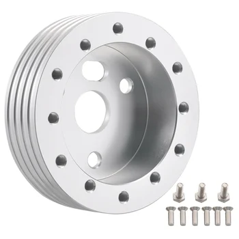 

1" 25 MM Car Silver Steering Wheel Boss Spacer Aluminum Hub Adapter Pad 3 Turn 6 Holes Styling Universal