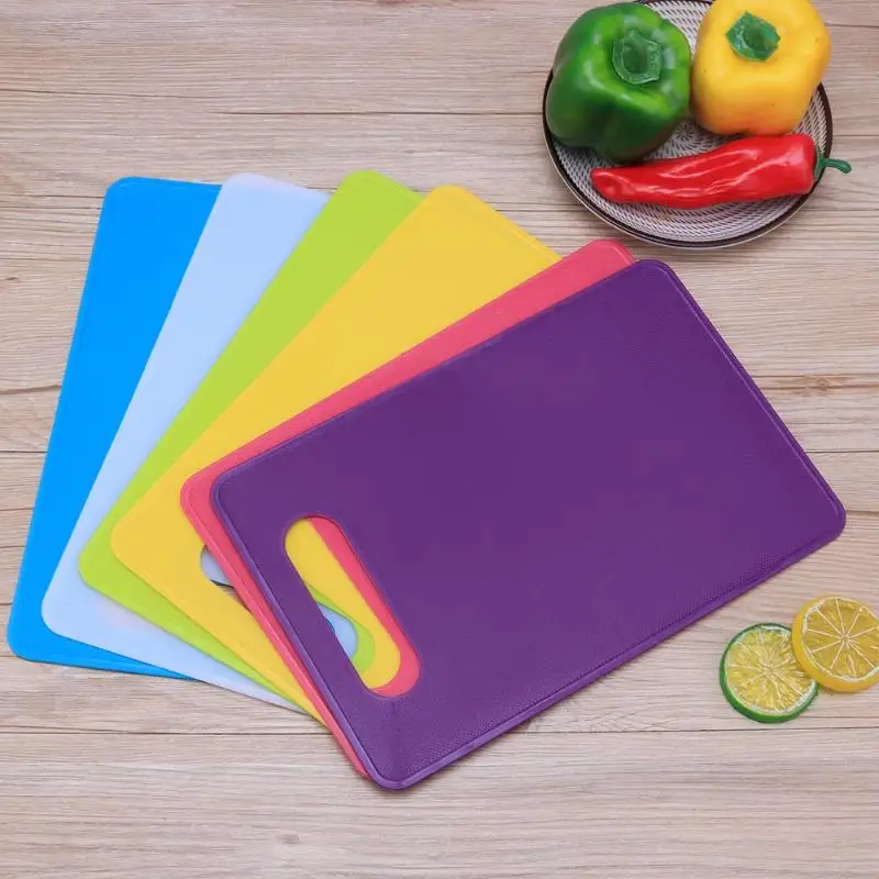 

29*19 cm Plastic Anti Bacterium Cutting Board Non-Slip Colorful Food Slice Cut Chopping Blocks Cooking Tools Kitchen Accessories