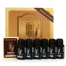 Sunburst Hair Nourishing Liquid 6*50ml Chinese herbs  growth products anti loss Dense English/Arabic 100% genuine