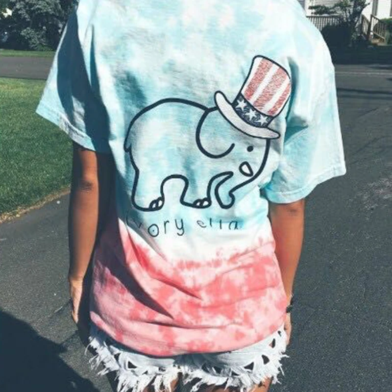 عارضة الفيل طباعة تي شيرت النساء رواج جيب فضفاض الصيف قمم الإناث خمر الملونة بسيطة تيز أعلى للسيدات بالاضافة الى حجم عارضة الفيل طباعة تي شيرت النساء رواج جيب فضفاض الصيف قمم الإناث خمر الملونة بسيطة تيز أعلى للسيدات بالاضافة الى حجم