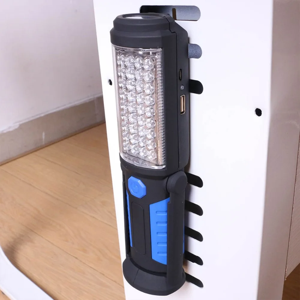 Usb зарядка 36+ 5LED Магнитный рабочий ручной флэш-светильник аварийный осмотр Рабочий фонарь светильник с крюком магнит портативный фонарь