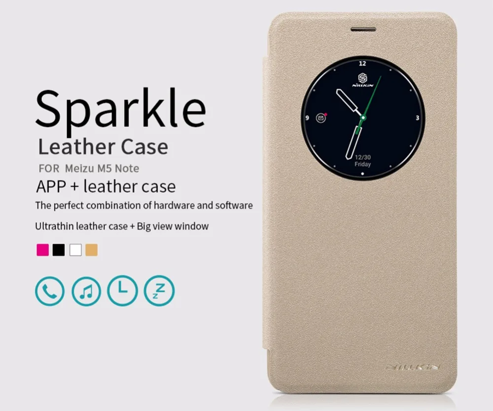 Case For Meizu m5 note m3x NILLKIN Sparkle Leather Flip Cover Case For Meizu m3x m5