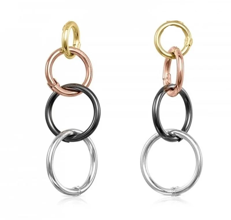 

Brand Spain Bear Stainless Steel Jewelry Rings Earrings High Grade Elegant Earrings Round Earrings Jewelry Party For Women